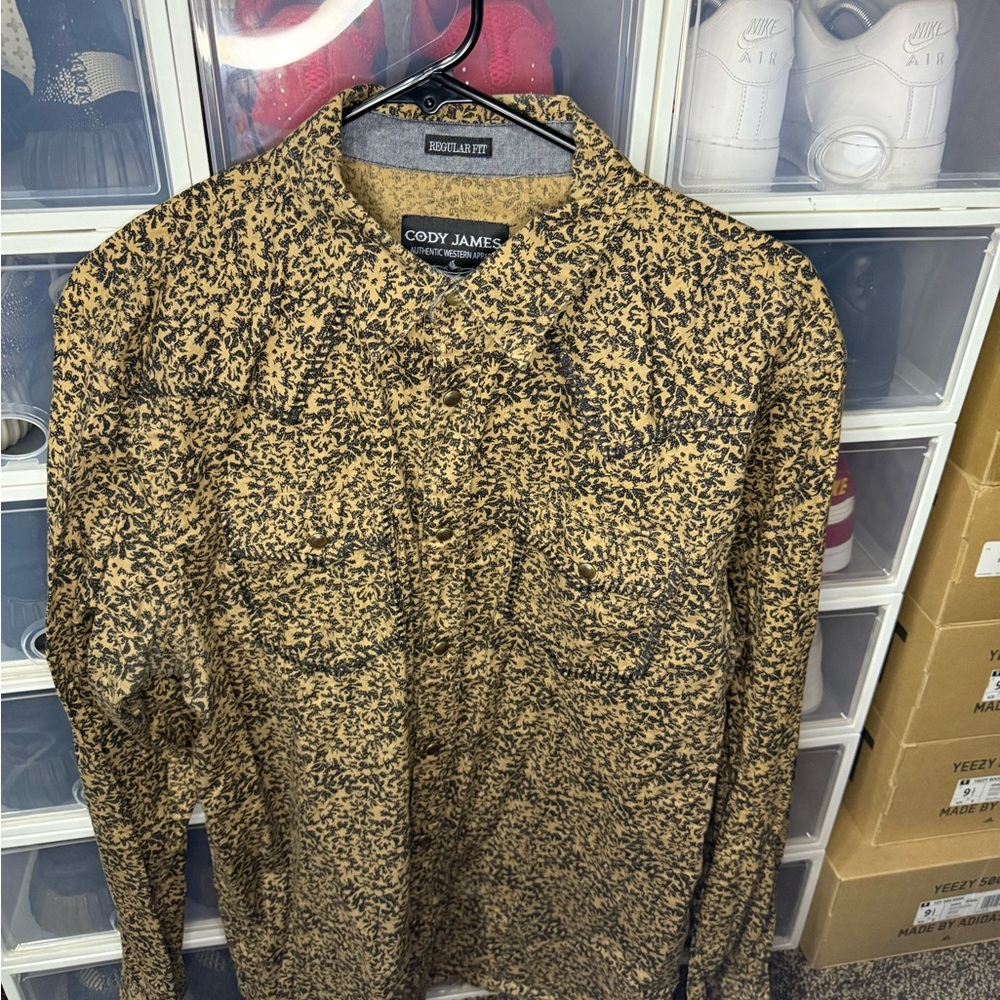 Cody James Western Tan and Black Shirt